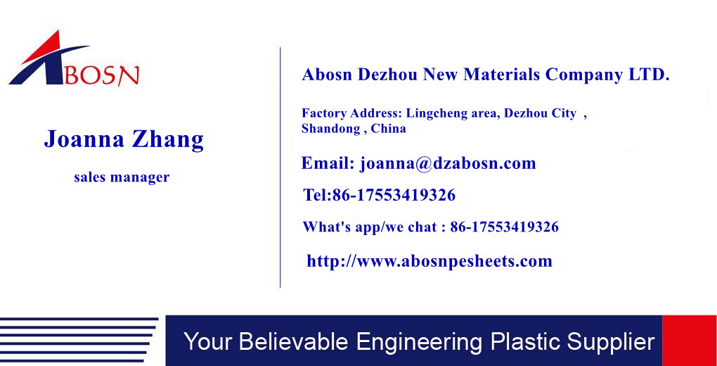 China engineering plastic factory --Abosn UHMWPE HDPE PP