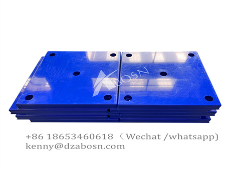 rubber fender blue color uhmwpe face pad